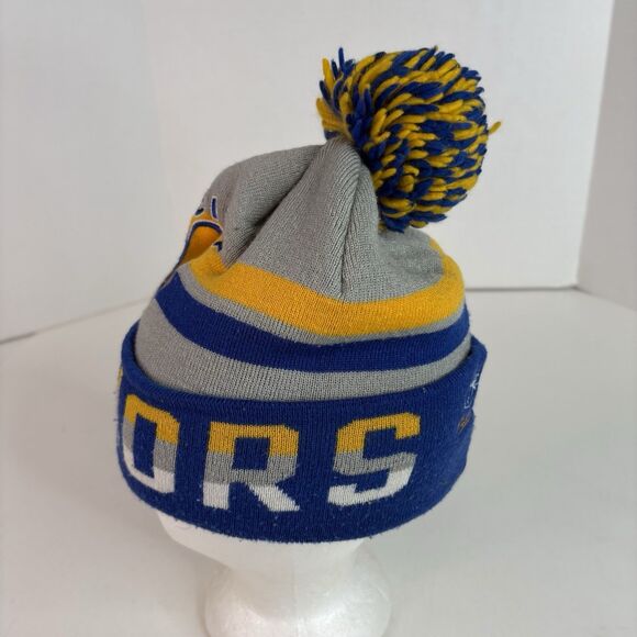 Golden State Warriors Winter Hat Cuffed Pom Beanie Cap, Blue, Steph Curry 30 - Picture 2 of 8